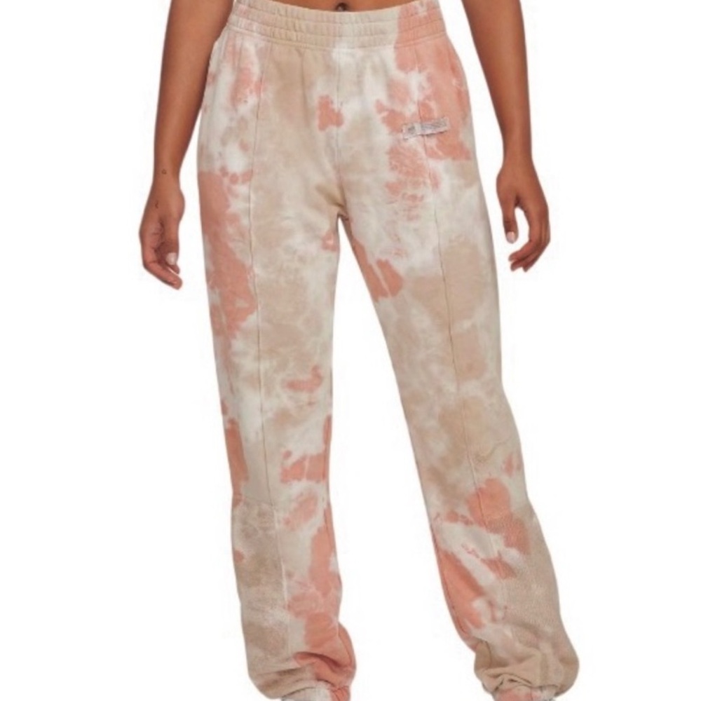 Pink tie dye Nike joggers